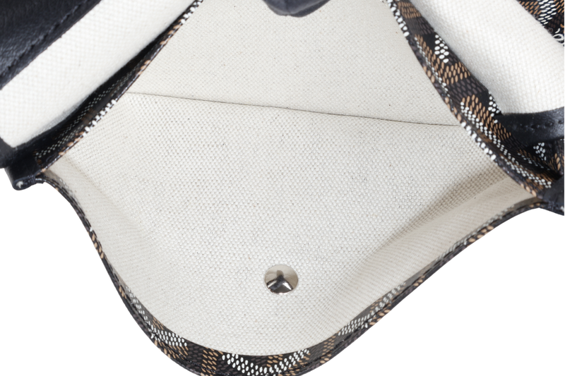 GOYARD BOHEME HOBO BAG BLACK GOYARDINE CANVAS WITH POUCH AND DUST COVER