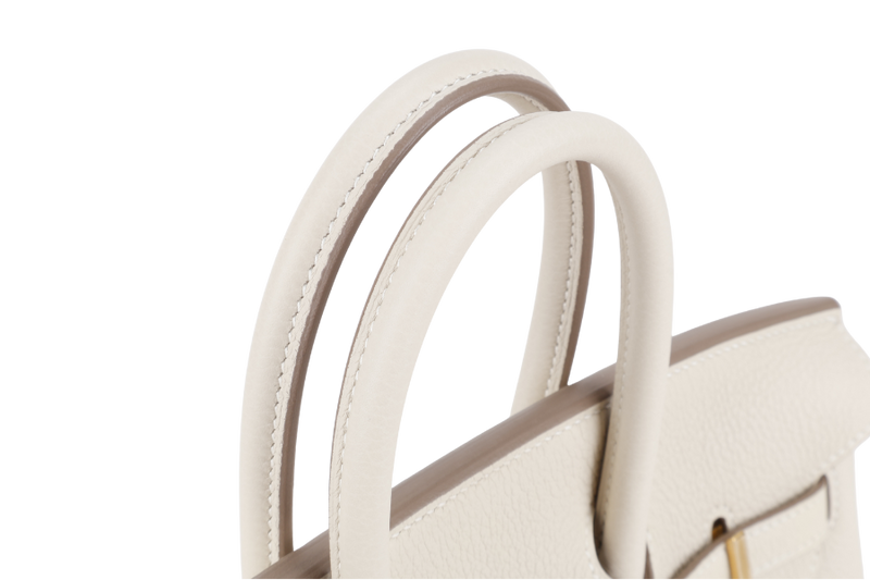 HERMES BIRKIN 25 CRAIE TOGO GOLD HARDWRAE STAMP W (YEAR 2024) WITH TWILLY, KEYS&LOCK AND BOX