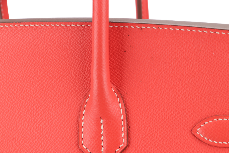 HERMES BIRKIN 35 VERSO ROSE JAIPUR x GOLD EPSOM LIGHT GOLD HARDWARE STAMP P (YEAR 2012) WITH KEYS, LOCK AND DUST COVER