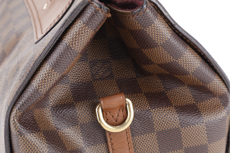 LOUIS VUITTON GREENWICH DAMIER EBENE CANVAS GOLD HARDWARE WITH STRAPS, LOCK&KEYS AND DUST COVER