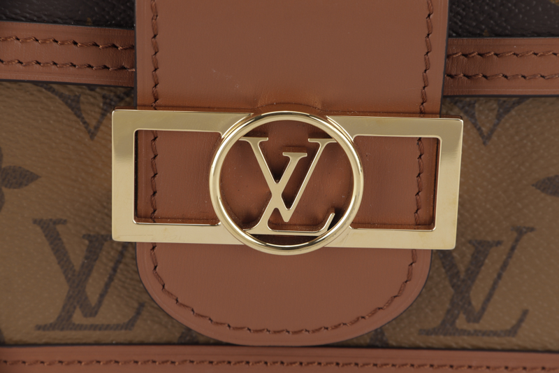 LOUIS VUITTON DAUPHINE MINI REVERSE (M45959) MONOGRAM CANVAS WITH SLING, DUST COVER AND BOX