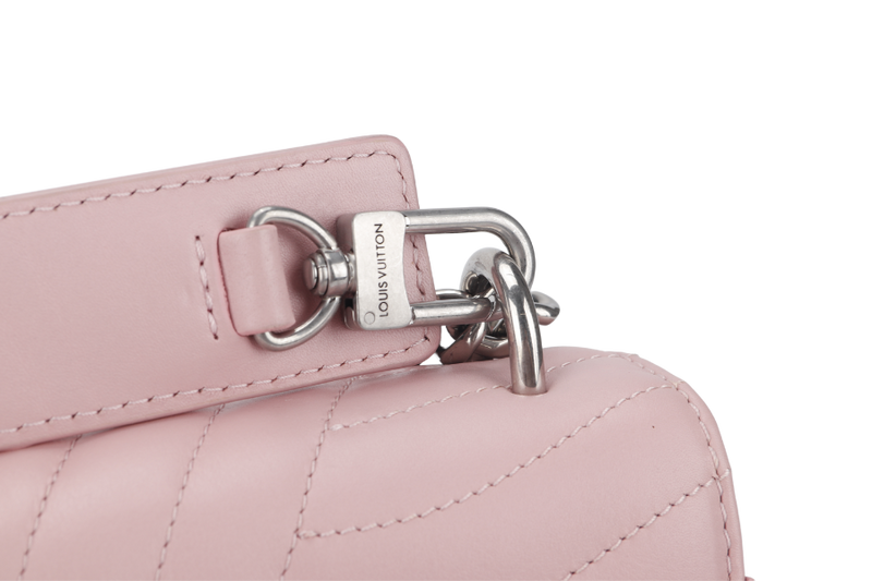 LOUIS VUITTON NEW WAVE CHAIN BAG MM (M51944) PINK CALFSKIN SILVER HARDWARE WITH DUST COVER