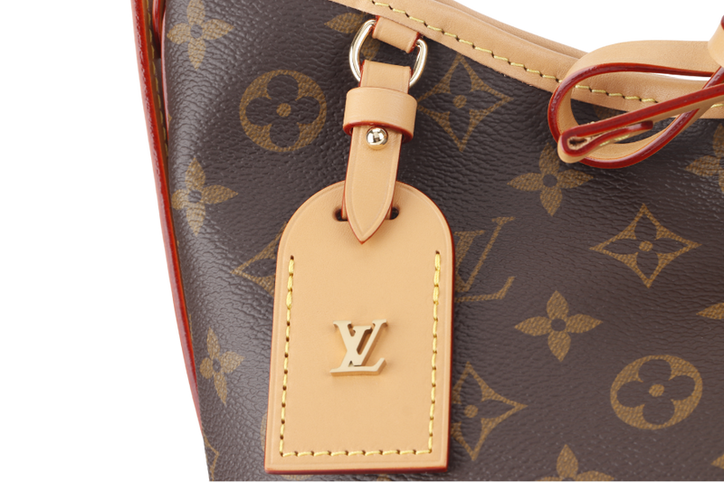 LOUIS VUITTON CARRYALL PM MONOGRAM CANVAS GOLD HARDWARE WITH DUST COVER AND BOX