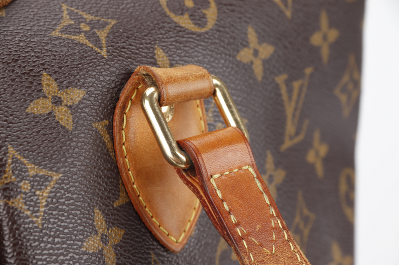 LOUIS VUITTON PALERMO PM (M40145) MONOGRAM CANVAS GOLD HARDWARE WITH STRAP AND DUST COVER