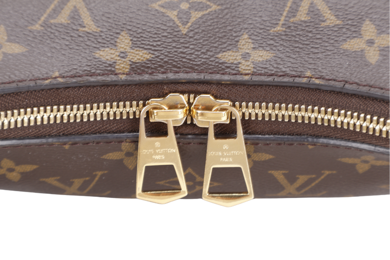 LOUIS VUITTON M45831 BOULOGNE PM MONOGRAM COATED CANVAS GOLD HARDWARE WITH DUST COVER AND BOX