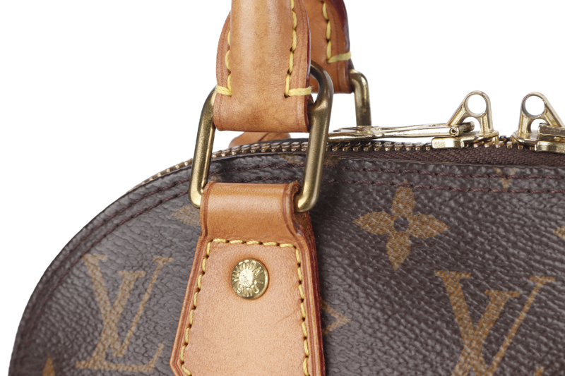 LOUIS VUITTON ALMA BB (M46990) MONOGRAM CANVAS GOLD HARDWARE WITH STRAPS, KEYS&LOCK AND DUST COVER