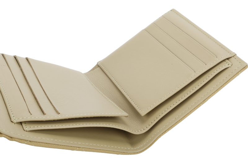 CHANEL QUILTED COMPACT FLAP WALLET PISTACHIO GREEN CAVIAR LEATHER GOLD HARDWARE MICROCHIP (UL3Lxxxx) WITH DUST COVER