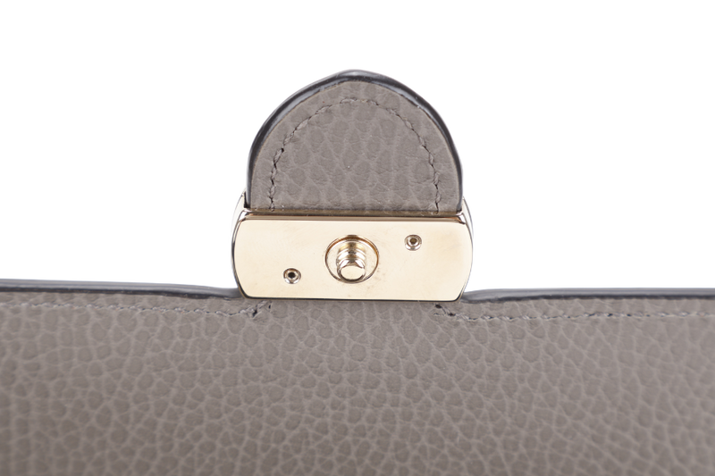 GUCCI INTERLOCKING G W.O.C GREY LEATHER GOLD HARDWARE NO DUST COVER