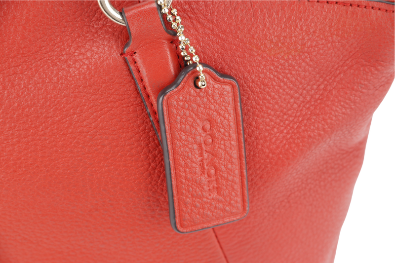 COACH F36675 SMALL KELSEY SATCHEL BRIGHT ORANGE CARMINE PEBBLE LEATHER