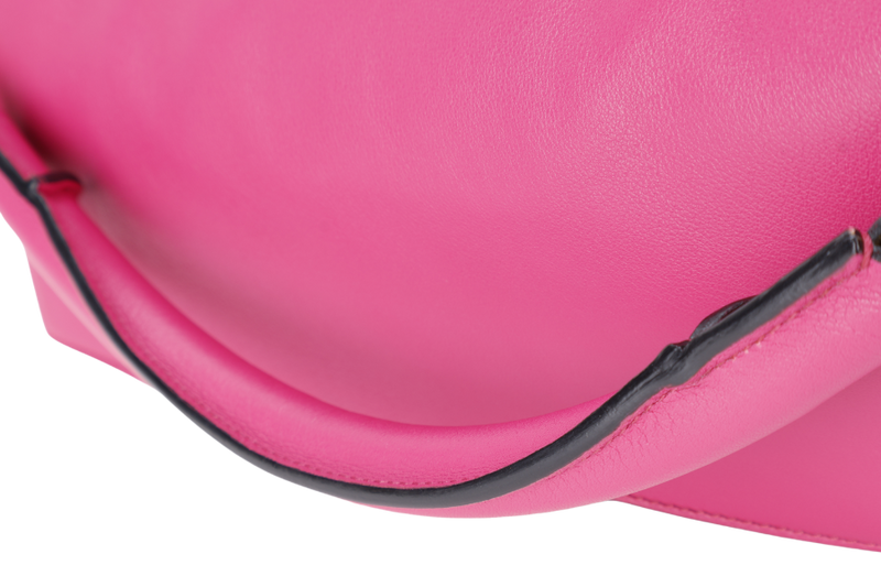LOEWE PUZZLE EDGE FUSHIA MEDIUM CALFSKIN LEATHER GOLD HARDWARE WITH SLING AND DUST COVER