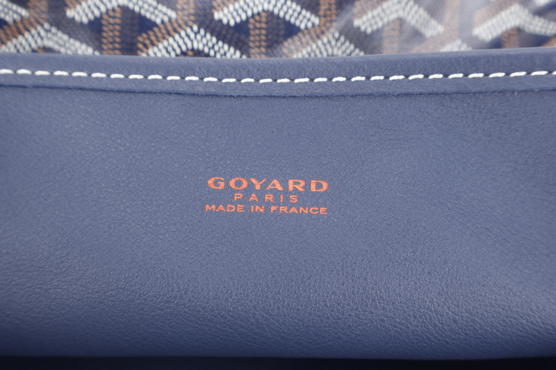 GOYARD MINI ANJOU NAVY BLUE GOYARDINE WITH POUCH WITH DUST COVER