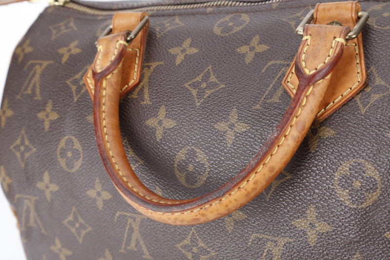 LOUIS VUITTON M41526 SPEEDY 30 MONOGRAM CANVAS GOLD HARDWARE NO DUST COVER