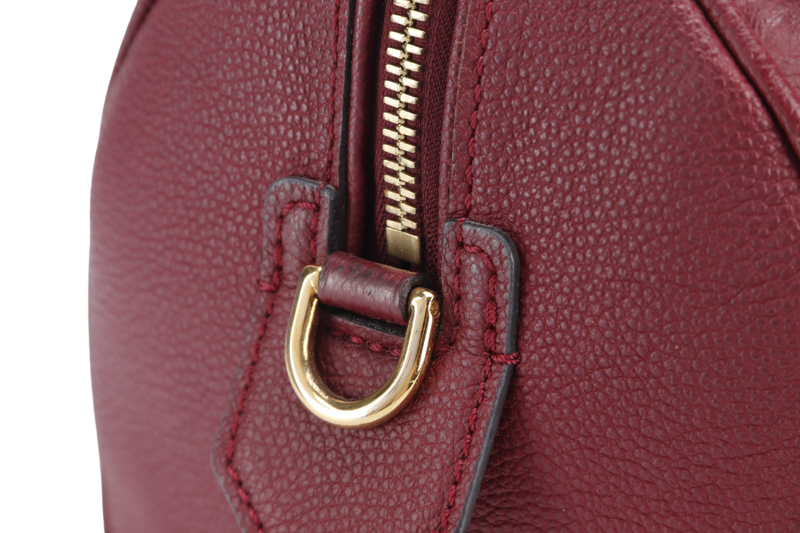 LOUIS VUITTON SPEEDY BANDOULIERE 25 (M44145) BURGUNDY MONOGRAM EMPREINTE GOLD HARDWARE WITH STRAPS, LOCK AND KEYS