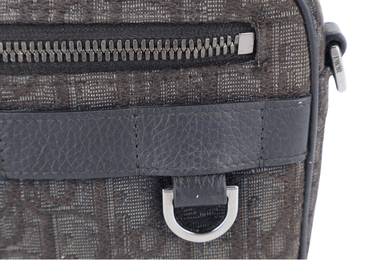 CHRISTIAN DIOR 27-BO-1213 NEW DIOR SAFARI BAG HANDBAG OBLIQUE CROSSBODY BAG RUTHENIUM HARDWARE NO DUST COVER
