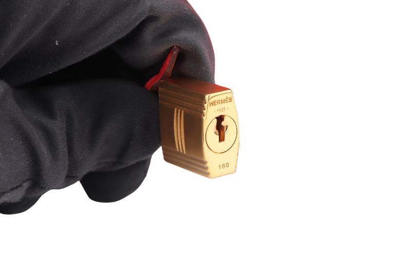HERMES BIRKIN 25 ROUGE PIVOINE TOGO GOLD HARDWARE STAMP C (YEAR 2018) WITH KEYS, LOCK, RAINCOAT AND DUST COVER