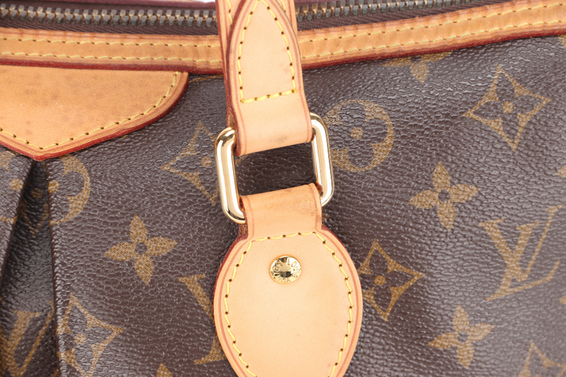 LOUIS VUITTON PALERMO M40145 PM MONOGRAM CANVAS GOLD HARDWARE WITH DUST COVER