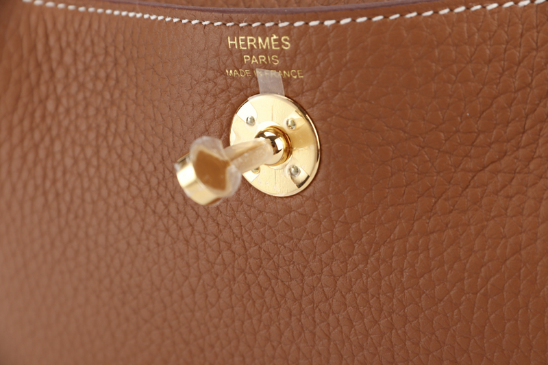 HERMES MINI LINDY STAMP B (YEAR 2024) GOLD CLEMENCE GOLD HARDWARE WITH DUST COVER