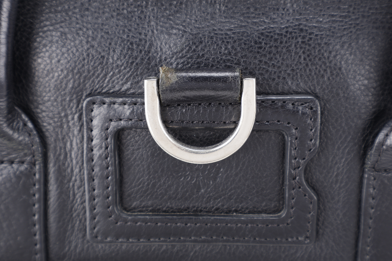 MULBERRY CARA DELEVINGNE BACKPACK BLACK LEATHER SILVER HARDWARE WITH 2 STRAPS AND DUST COVER