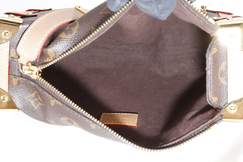 LOUIS VUITTON M46358 SOFT TRUNK MM MONOGRAM CANVAS GOLD HARDWARE WITH STRAPS