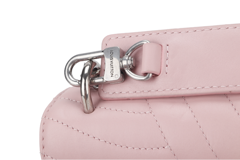 LOUIS VUITTON NEW WAVE CHAIN BAG MM (M51944) PINK CALFSKIN SILVER HARDWARE WITH DUST COVER