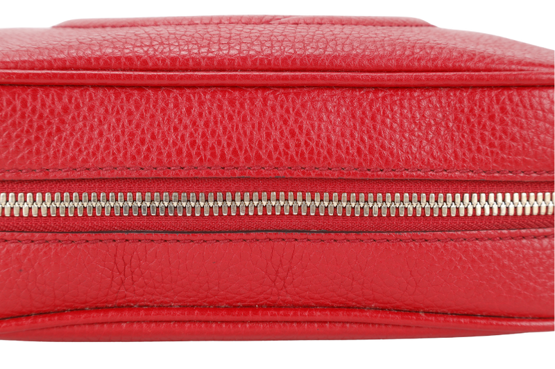 GUCCI SOHO DISCO CROSSBODY RED CALF LEATHER GOLD HARDWARE NO DUST COVER