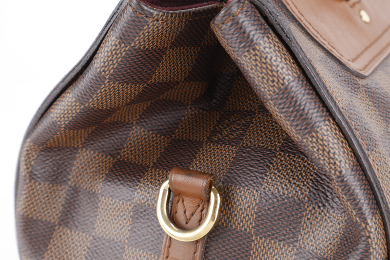 LOUIS VUITTON GREENWICH DAMIER EBENE CANVAS GOLD HARDWARE WITH STRAPS, LOCK&KEYS AND DUST COVER