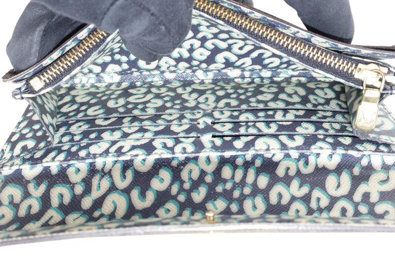 LOUIS VUITTON M67875 SARAH WALLET LEOPARD MONOGRAM CANVAS GOLD HARDWARE NO DUST COVER