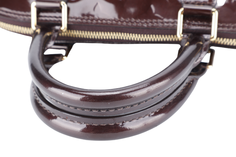 LOUIS VUITTON ALMA PM (M10153) PURPLE VERNIS LEATHER WITH LOCK&KEYS AND DUST COVER
