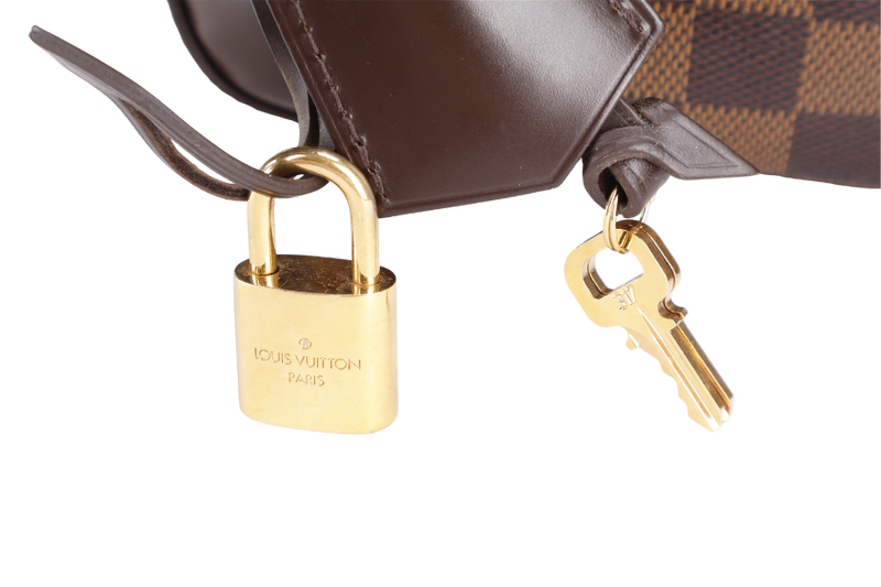LOUIS VUITTON VERONA MM DAMIER EBENE CANVAS GOLD HARDWARE WITH LOCK&KEYS AND DUST COVER