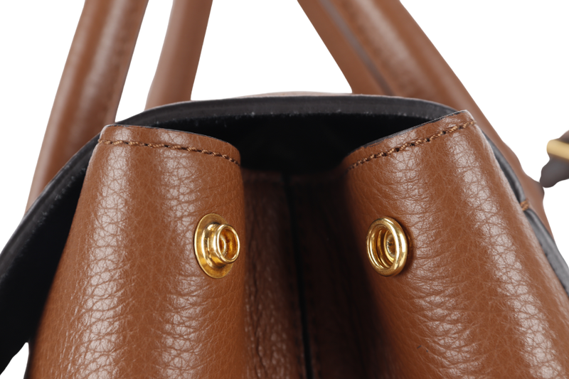 MULBERRY BAYSWATER TOTE BACKPACK BROWN LEATHER GOLD HARDWARE WITH BACKPACK STRAP AND DUST COVER