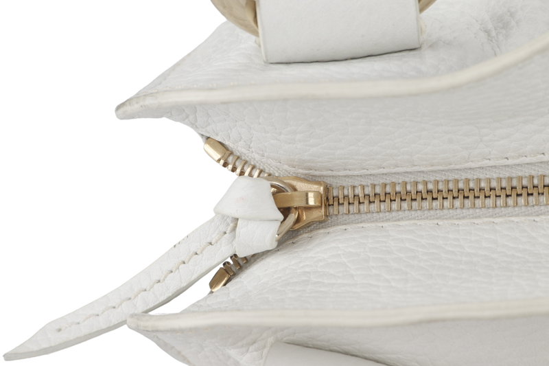 CELINE BITTERSWEET HOBO BAG WHITE GRAIN LEATHER GOLD HARDWARE WITH DUST COVER