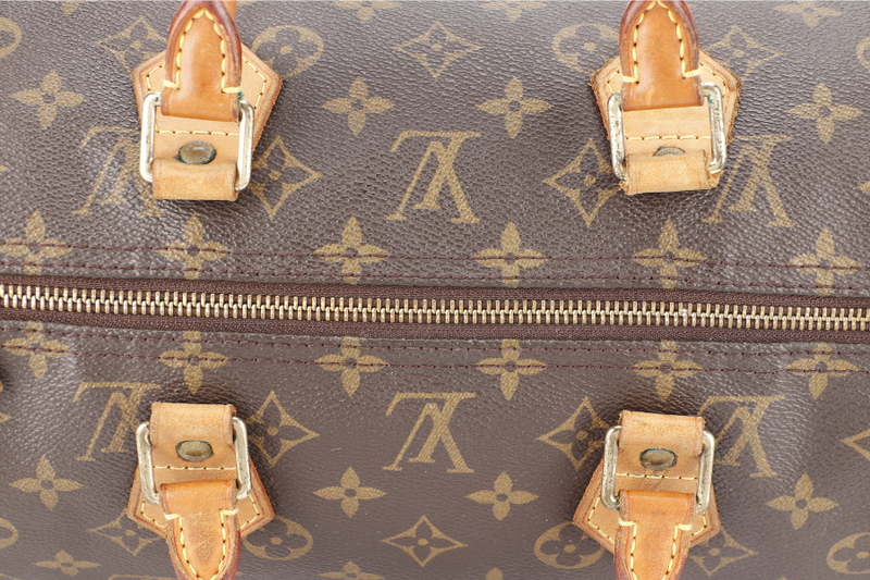 LOUIS VUITTON M41522 SPEEDY 40 MONOGRAM CANVAS GOLD HARDWARE WITH 1 KEY AND PADLOCK WITH DUST COVER