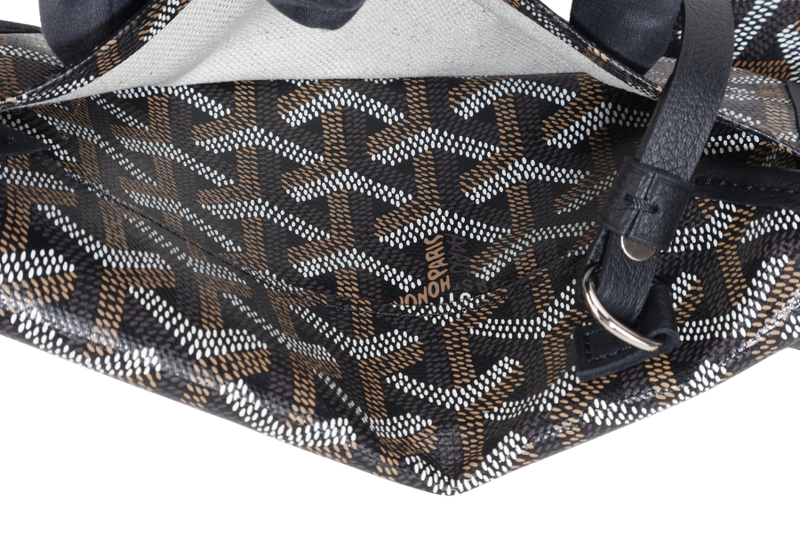 GOYARD BOHEME HOBO BAG BLACK GOYARDINE CANVAS WITH POUCH AND DUST COVER