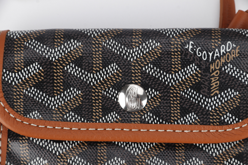 GOYARD ANJOU MINI BAG BLACK AND TAN COLOR WITH DUST COVER