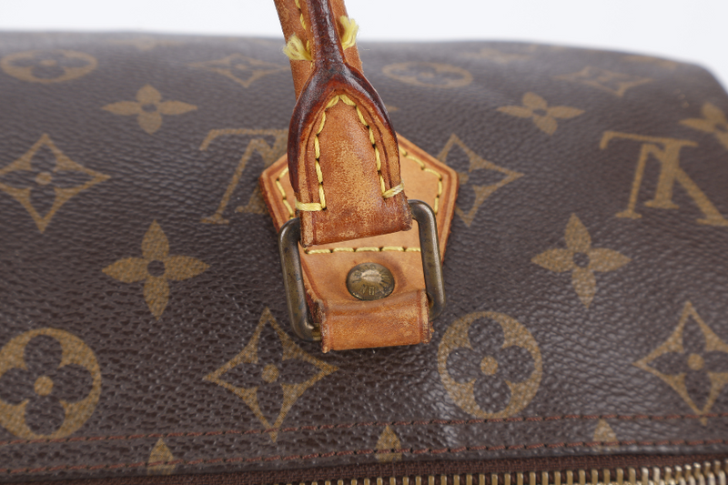 LOUIS VUITTON SPEEDY 30 BROWN MONOGRAM CANVAS GOLD HARDWARE NO DUST COVER