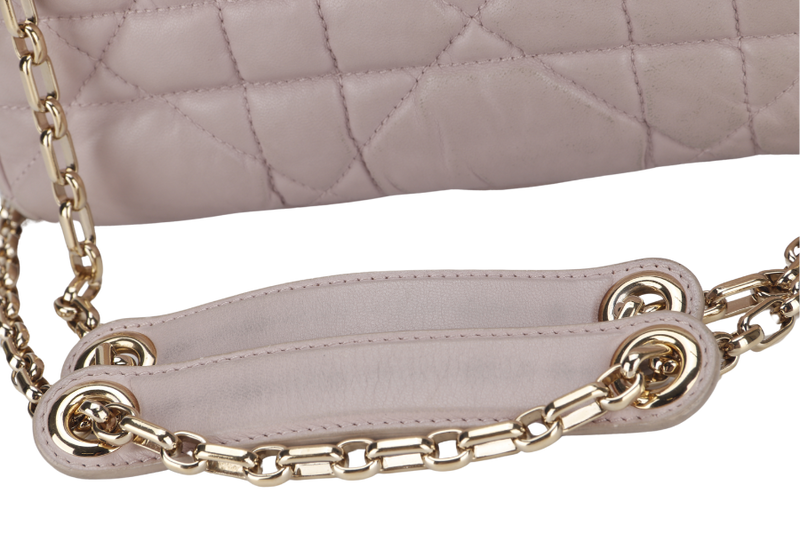 CHRISTIAN DIOR DIOR CANNAGE MILLY LA FORET SMALL (01-BO-0182) PINK LAMBSKIN GOLD HARDWARE WITH DUST COVER