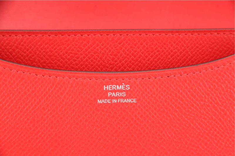 HERMES CONSTANCE 18 ROUGE DE COEUR EPSOM LEATHER ENAMEL HARDWARE STAMP D (YEAR 2019) NO DUST COVER AND NO BOX