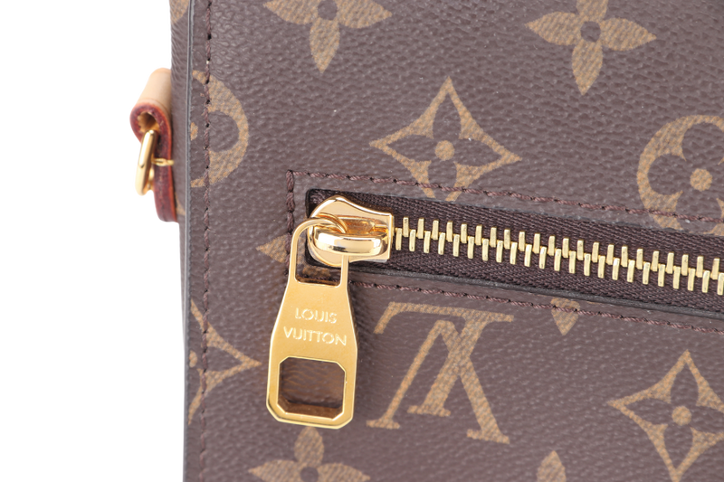 LOUIS VUITTON M44875 POCHETTE METIS MONOGRAM CANVAS GOLD HARDWARE WITH DUST COVER AND STRAPS