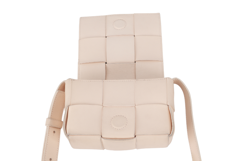 BOTTEGA VENETA CANDY CASSETTE CROSSBODY BAG MELON WASHED LAMBSKIN GOLD HARDWARE WITH DUST COVER AND BOX