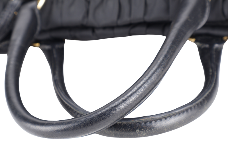 PRADA B1789M TESSUTO GAUFRE BLACK NYLON WITH CARD, STRAPS AND DUST COVER