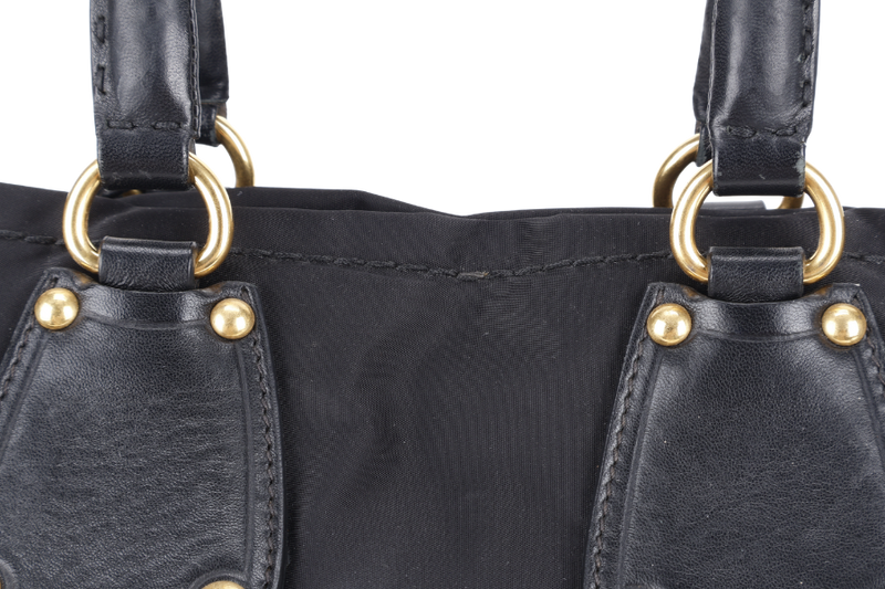 PRADA BN1995 NYLON TOTE NERO WITH CARD NO DUST COVER