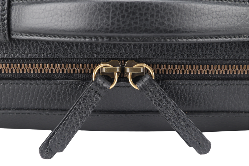GUCCI GG MARMONT LARGE BLACK LEATHER CROSSBODY GOLD HARDWARE WITH DUST COVER