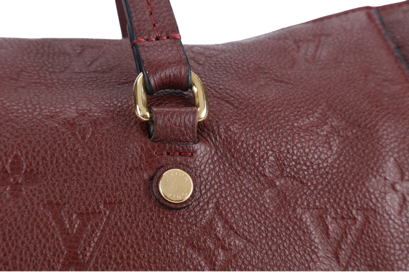 LOUIS VUITTON LUMINEUSE PM (M93413) BURGUNDY MONOGRAM EMPREINTE GOLD HARDWARE WITH DUST COVER