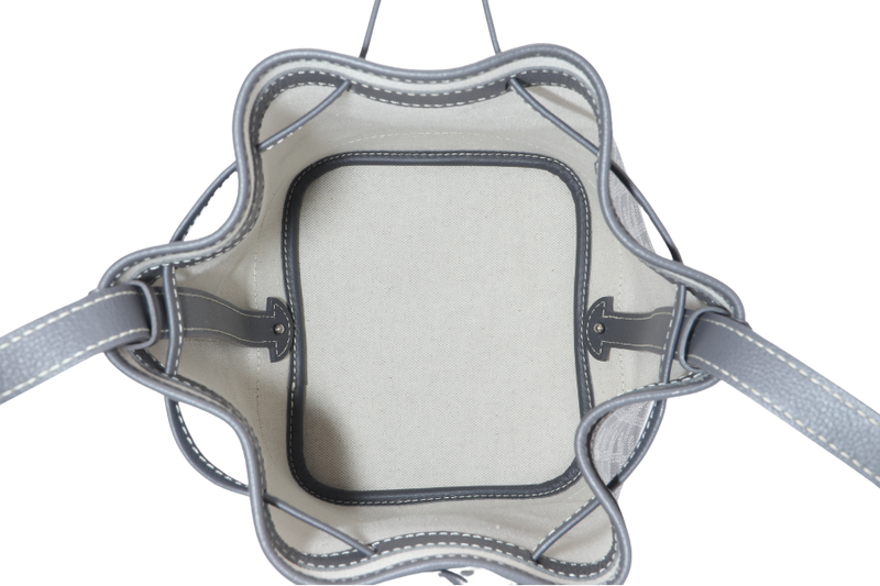GOYARD BUCKET BAG GREY GOYARDINE WITH DUST COVER