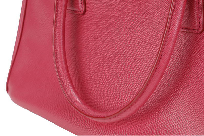 PRADA SAFFIANO LUX TOTE PINK BAG WITH STRAPS GOLD HARDWARE AND DUST COVER NO CARD