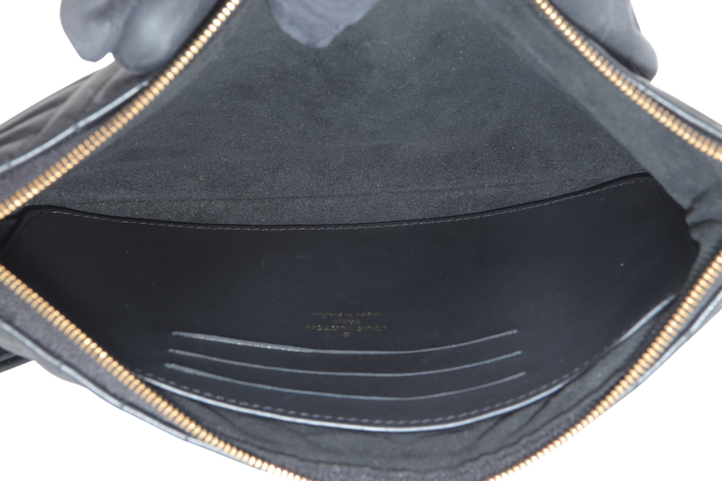 LOUIS VUITTON M63943 NEW WAVE POCHETTE BLACK CALF LEATHER WITH DUST COVER