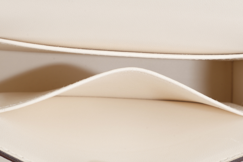 HERMES MINI VERROU NATA CHEVRE MYSORE ALLEGRO SANGLE STAMP Y (YEAR 2020) SILVER HARDWARE, BOX AND FELT COVER