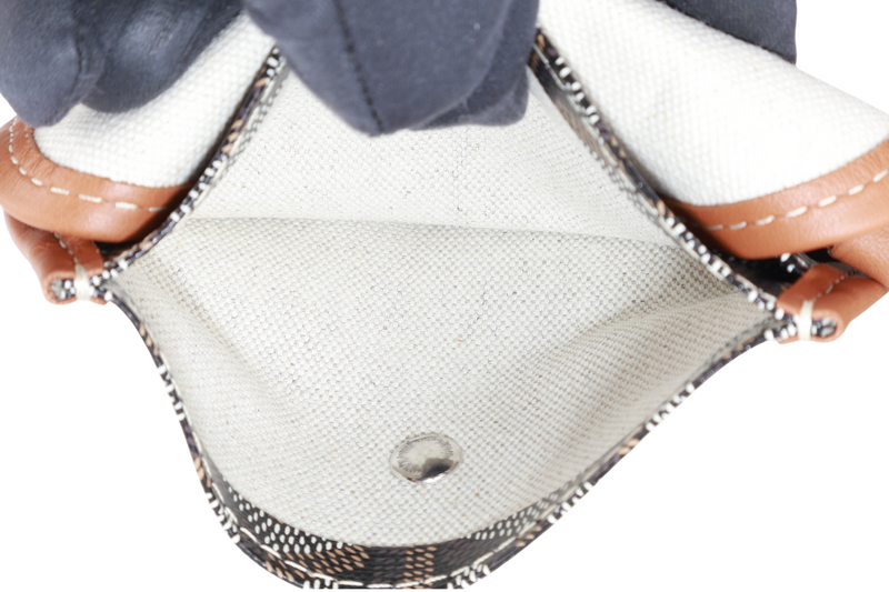 GOYARD ANJOU MINI BAG BLACK AND TAN COLOR WITH DUST COVER