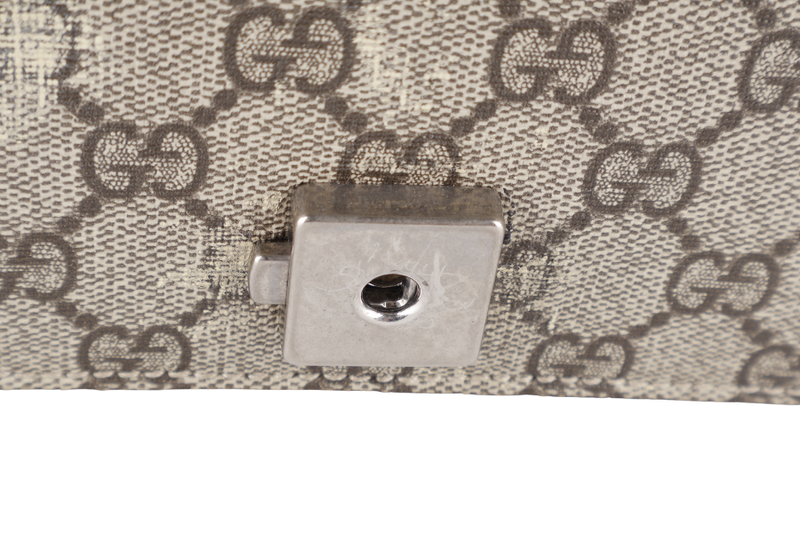 GUCCI DIONYSUS SHOULDER BAG MEDIUM CANVAS SILVER HARDWARE NO DUST COVER