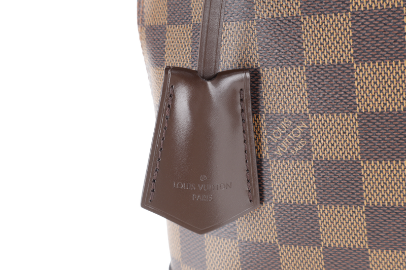 LOUIS VUITTON N53151 ALMA PM DAMIER EBENE CANVAS GOLD HARDWARE WITH LOCK&KEYS, DUST COVER AND BOX